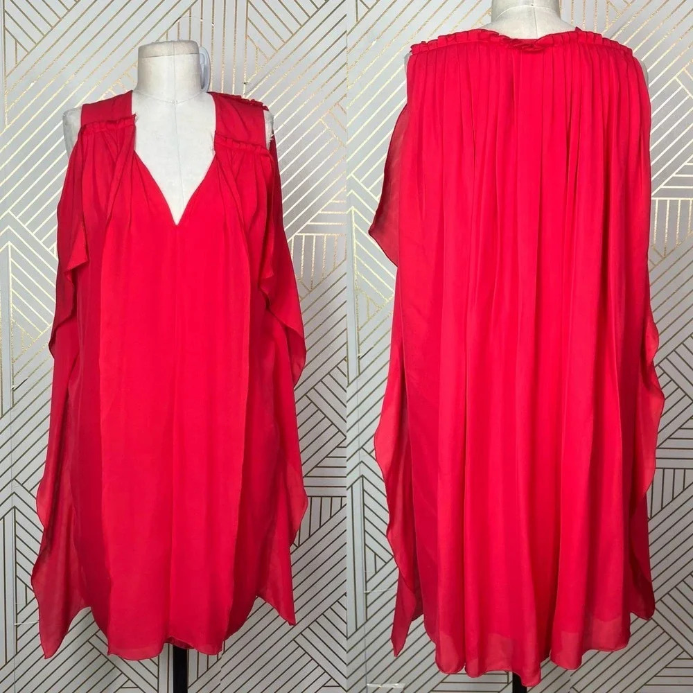 Ramy Brook Caftan Mini Dress in Red Size XS
